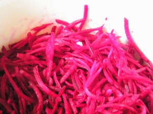 grated beets